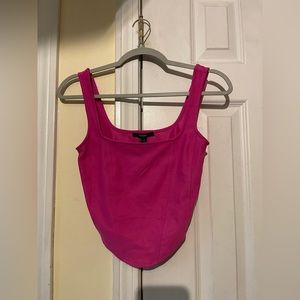 Small pink corset like tank top, never worn